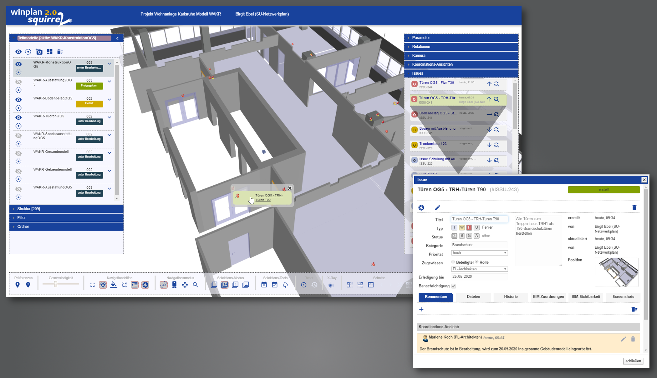 Screenshot BIM Issue-Management